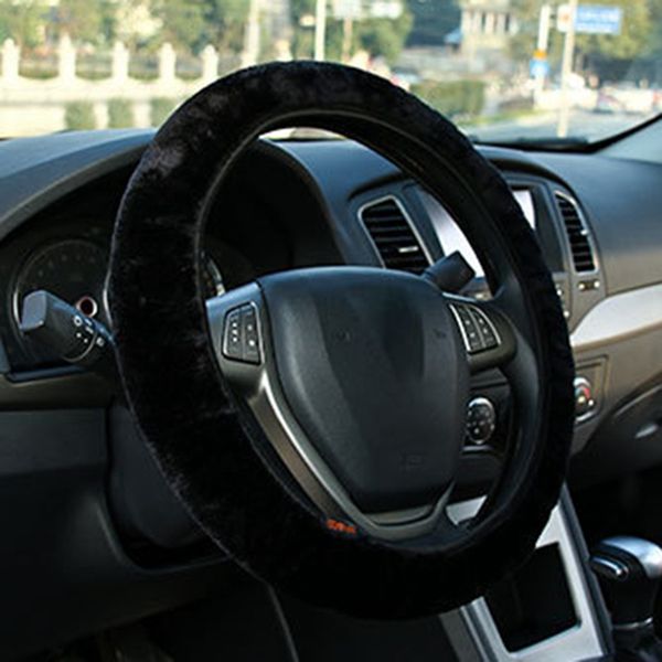 

1pc charm warm long wool plush car steering wheel cover car handbrake accessory selling