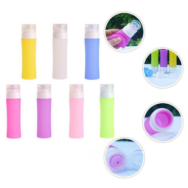 

portable refillable silicone bottle traveler lotion shampoo bath containers 80ml