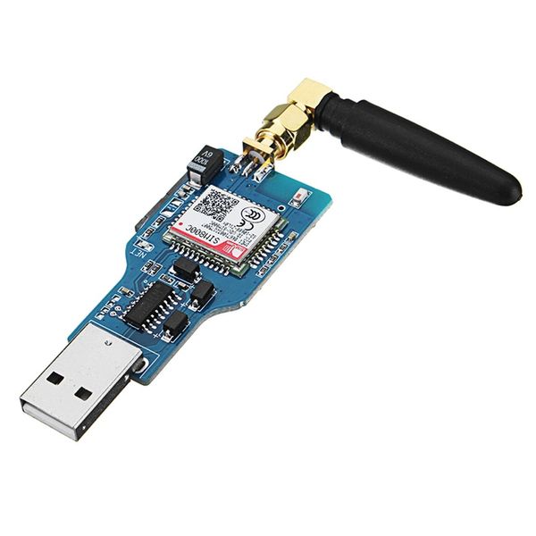 Freeshipping USB para GSM Serial GPRS Módulo SIM800C Com Bluetooth Sim900a Controle de Computador Chamando Com Antena