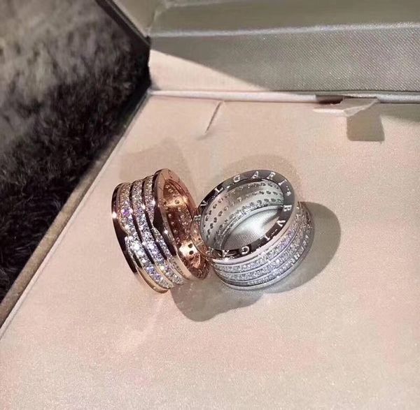 

кольцо для дизайна в парижском стиле с тремя линиями бриллиантов и логотипом BV дл