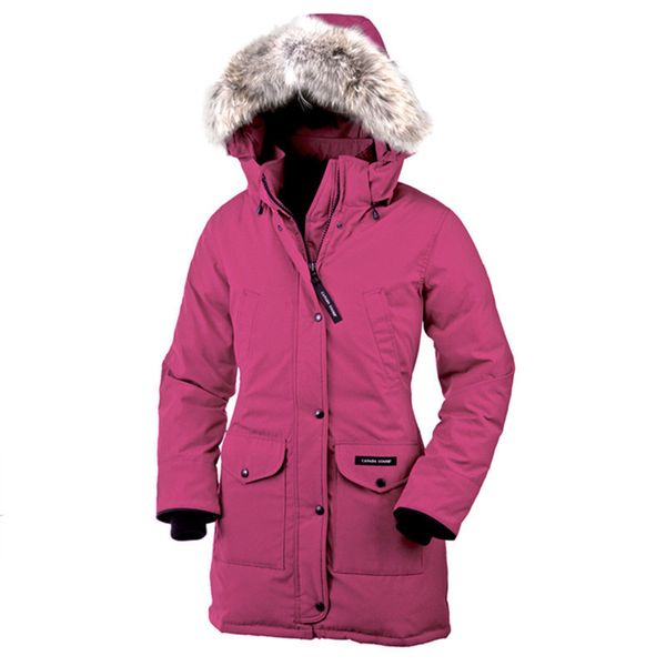 

мода зима fourrure вниз женщины trillium parka jassen верхняя одежда куртки big fur hooded fourrure манто канада пуховик пальто, Black