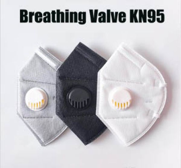 

in stock kn95 mask with valve three-layer filters anti-pollution n95 mask advanced filter pm2.5 dustproof mask dhl 7900044