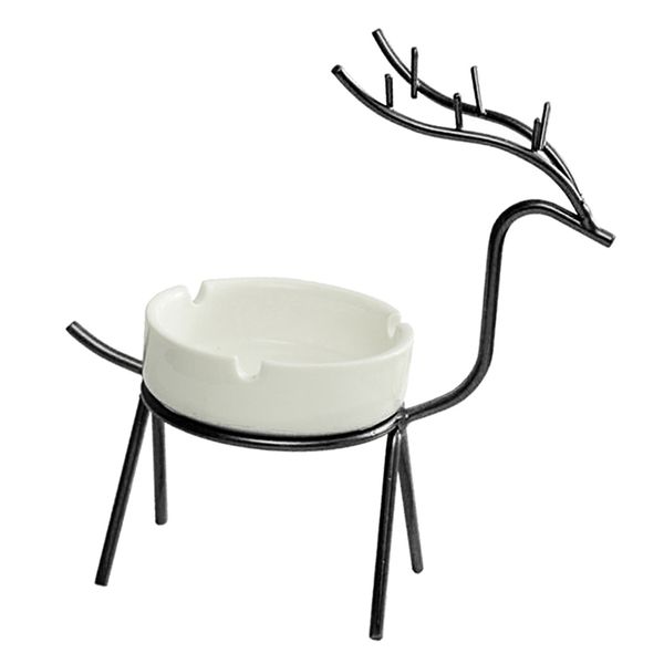 

ceramic ashtray with deer design stand