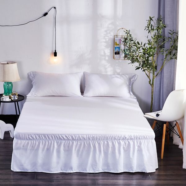 

l elastic bed skirt bed covers ruffle twin /queen/ king size 40cm height for wedding home use