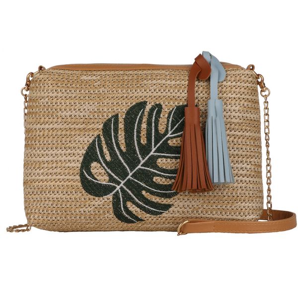

xiniu women's bags fashion ladies tassel pineapple leaves woven rattan bag wild messenger bag beach handbag bolso mujer #0610