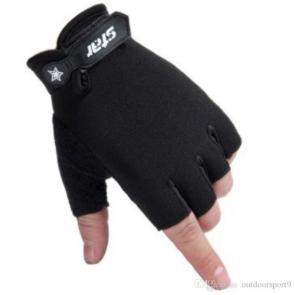 

men outdoor sports mittens fashion camouflage militar tactical airsoft shooting hunting full finger gloves, Black