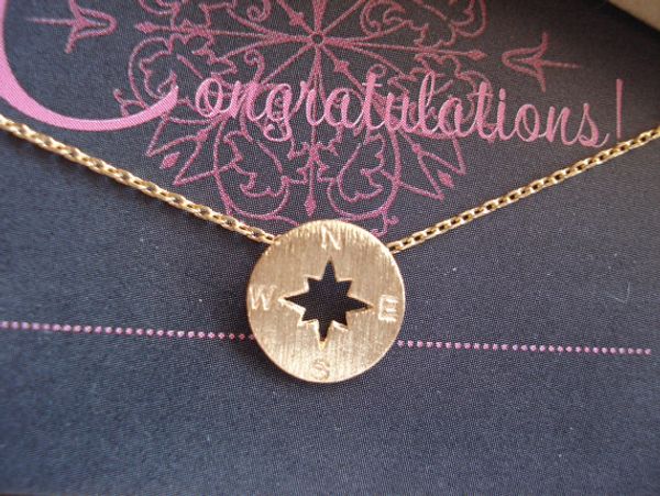 

new small compass geometry pendant charm necklace lucky navigation south direction necklace disc circle disk jewelry, Silver