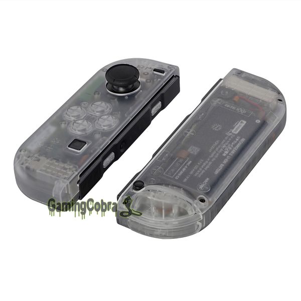 

custom transparent clear housing shell cover with full set buttons for nintendo switch joy-con controller