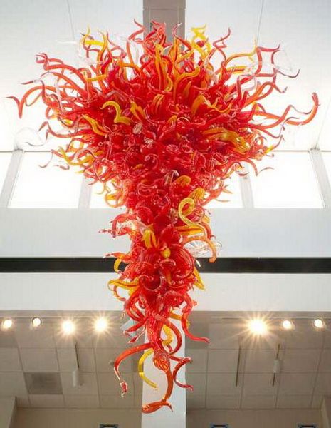 

100% blown glass chihuly style chandeliers large l ktv italian style indoor art ceiling lighting