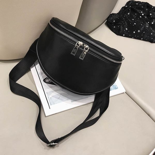 

2020 мода новый корейский сумка простой студент сумка ретро талии чистый цвет повседневная грудь