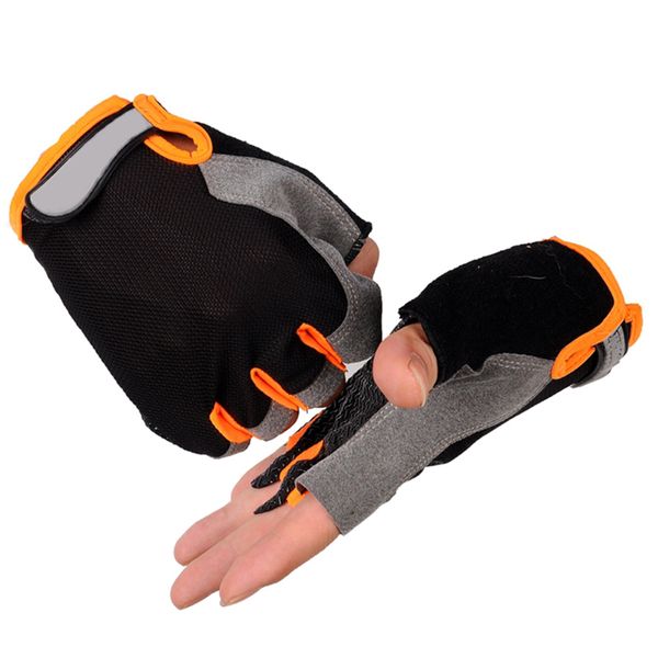

men gloves half finger soft fabric breathable anti slip weight lifting sports gym gloves sports gym wrist support