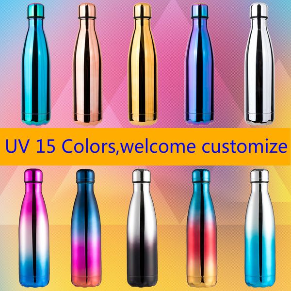 

uv color 17oz 500ml cola shaped bottle insulated double wall vacuum stainless steel water bottle sport thermos bottle coke cup tc190619