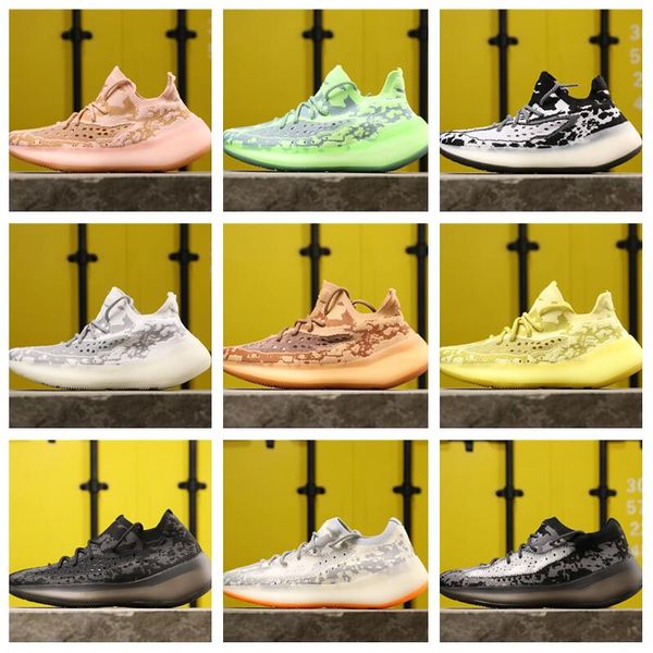 

original box kanye v3 citrin alien black white v2 sport socks running shoes for mens women trainers west triple designer sneakers size 36-45, White;red