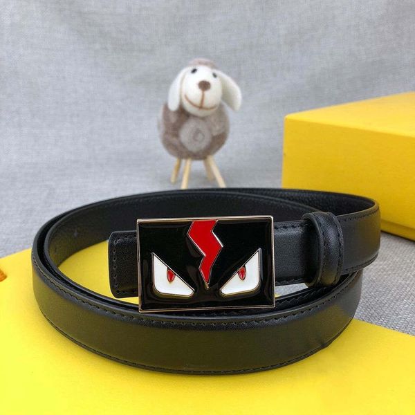 

luxury belts designer belts mens woman little monster belt brand smooth buckle fashion belts width 24mm with option of box, Black;brown