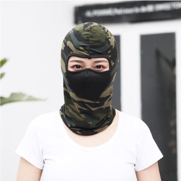 

riding mask practical thermal 5 color cotton bicycle neck sports warm hat winter balaclava face mask, Black
