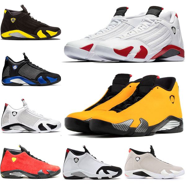 

jsp 14s ferr yellow jumpman 14 spm x royal-blue white mens basketball shoes candy cane red suede thunder desert sand mens sneakers 7-13
