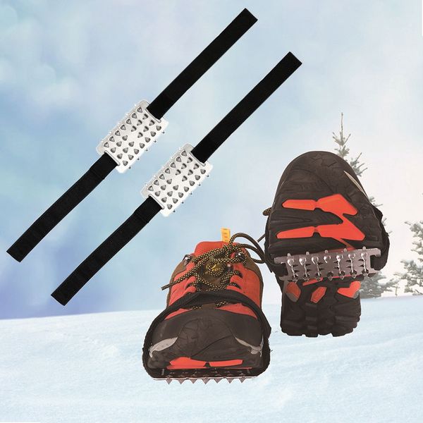 

men women fishing adults children climbing winter cleats crampons ice snow crampons special purpose shoes universal shoe grippers anti slip, Black;blue