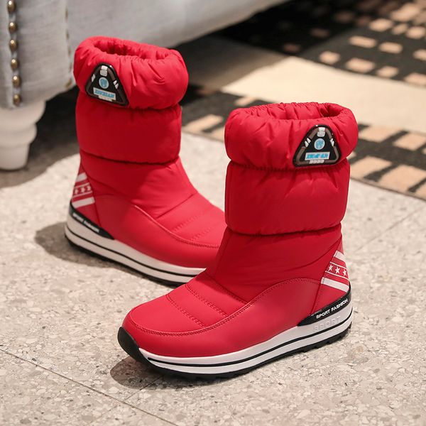 

2020 women snow boots waterproof winter boots shoes red white black casual shoes woman keep warm tube winter female