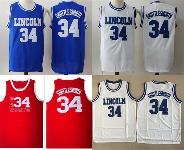 

Lincoln 34 Jesus Shuttlesworth Jersey Men Uconn Connecticut Huskies Movie Big State He Got Game Basketball Jerseys Shuttlesworth Uniform