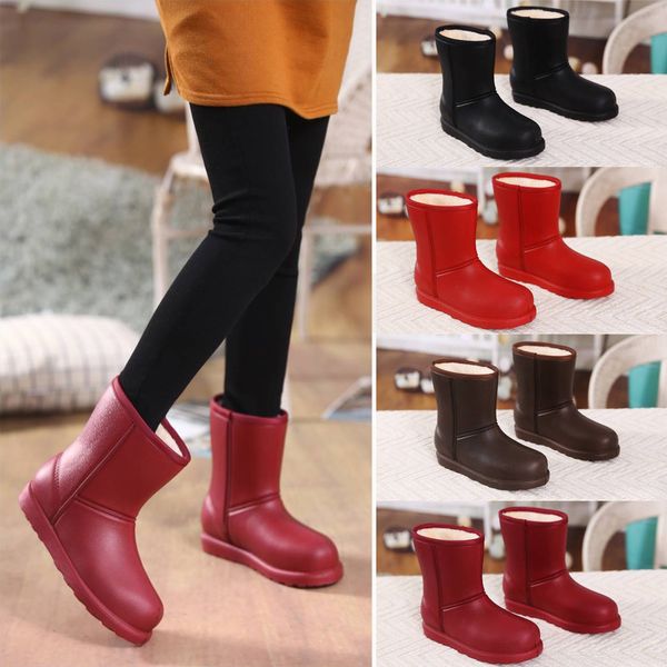 

women warm snow boots surgical shoes room laboratory eva injection medical shoes anti-slip anti-acupuncture nurse, Black