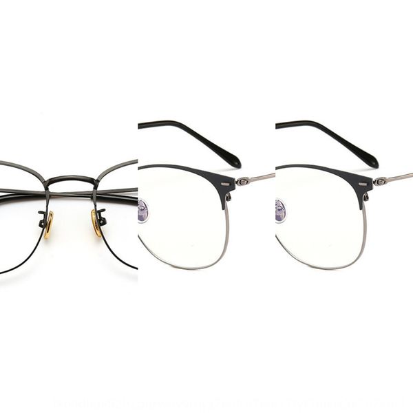 

half- anti-blue-ray myopia business men's fashion ultra light metal round frame plain glasses myopia glasses frame women, Silver