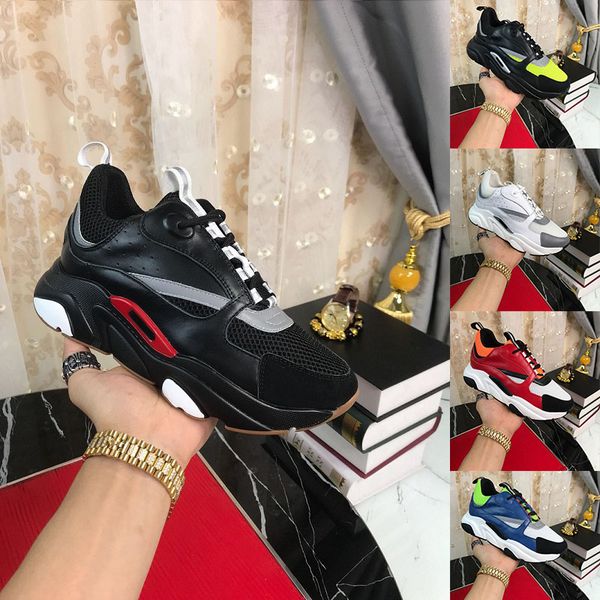 

new luxury b22 sneakers calfskin trainers classical black men women flat canvas sneaker patchwork luxury casual sneaker wholesale size 35-45