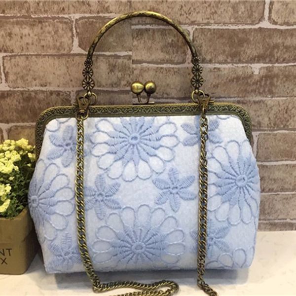 

diy women handbag metal frame with handle shoulder bag material or finished set 17x21x6.5cm