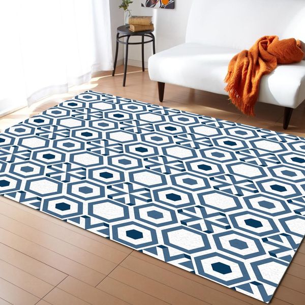 

hexagonal geometry modern carpets for living room geometric rugs large anti-slip safety carpet
