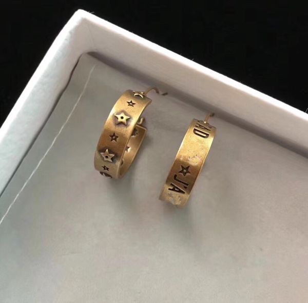 

Top quality brand 2019 new fashion hoop earrings for women punk love earrings wholesale price with original box