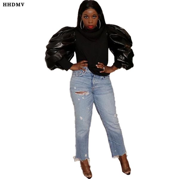 

hhdmv spring women 2020 new fashion high street style long sleeve round neck pure color simple comfortable top, White