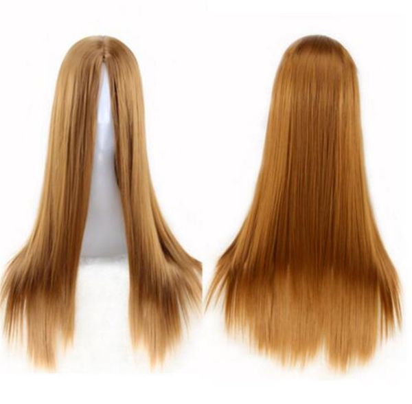 Fashion Woman Natural Long Hair Straight Method Anime Wig Bangs