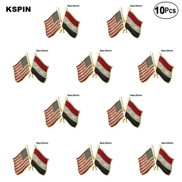 

u.s.a.& iraq lapel pin flag badge brooch pins badges 10pcs a lot, Gray