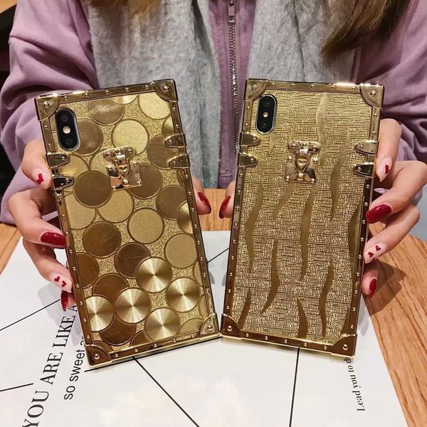 

Женская мода роскошный золотой чехол для iPhone 6 7 8 Plus XS XR Xsmax Samsung S10 plus Hard Coque bling case зо