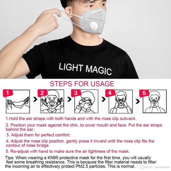 

genuine kn95 mask respirator valve anti pollution face mouth same as ffp3 mask reusable anti virus droplet transmission pm2.5 an