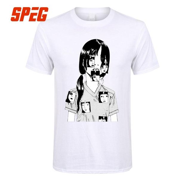 Acheter Horreur Manga Junji Ito T Shirts Pour Hommes Shintaro Kago Fille Tee Shirt Tops Hommes 100 Coton à Manches Courtes Vêtements Pour Hommes T