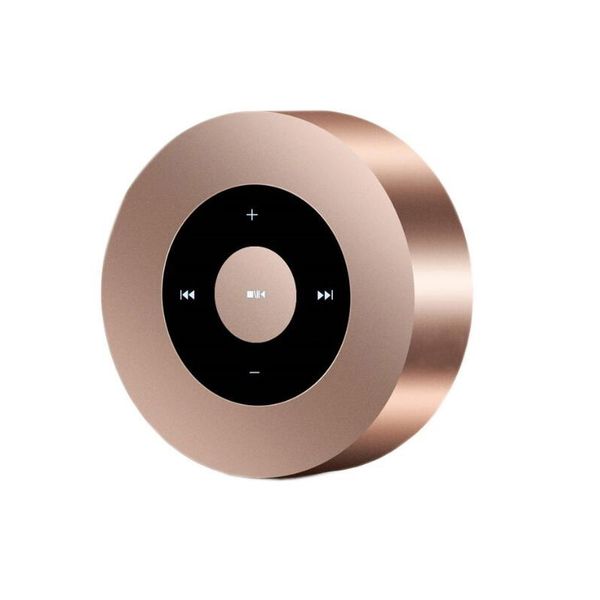 

creative portable wireless bluetooth round metal portable speaker support portable music sound box playing volume control speaker 50pcs