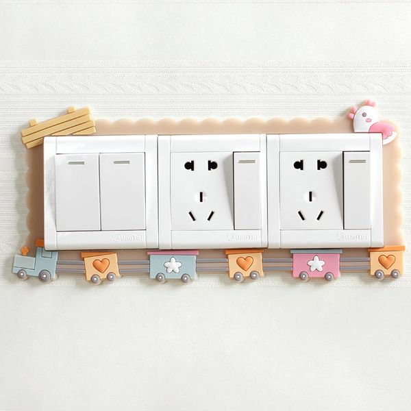 

cartoon multiple switch lamp holder cover luminous switch sticker night light lamp protective cover kids room bedroom art decal