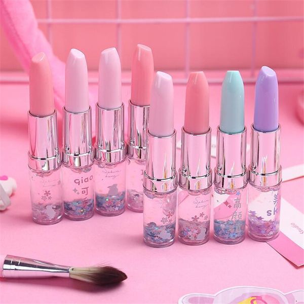 10 Stück Kawaii Lippenstift Gel Stift Kreative Öl Treibsand Bunte Nette Stationäre Stift Schwarz Tinte Stift Büro Schule Liefert Stifte