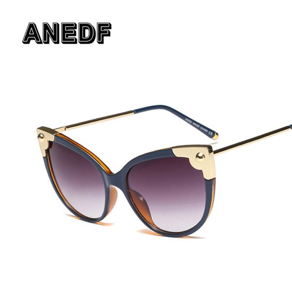 

anedf brand cat eye sunglasses ladies vintage eyewear fashion shades uv400 vintage glasses de sol af617, White;black