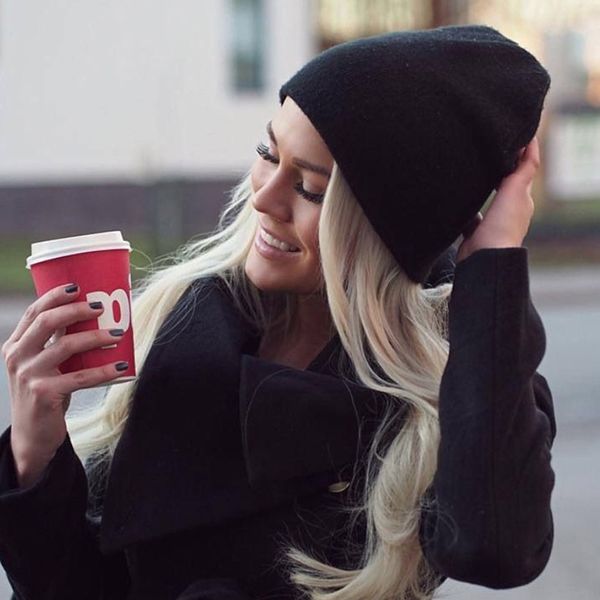 

new fashion solid color knit beanies hat winter hats warm man woman multiple colour skullies ski soft cap beanie bone sport, Blue;gray