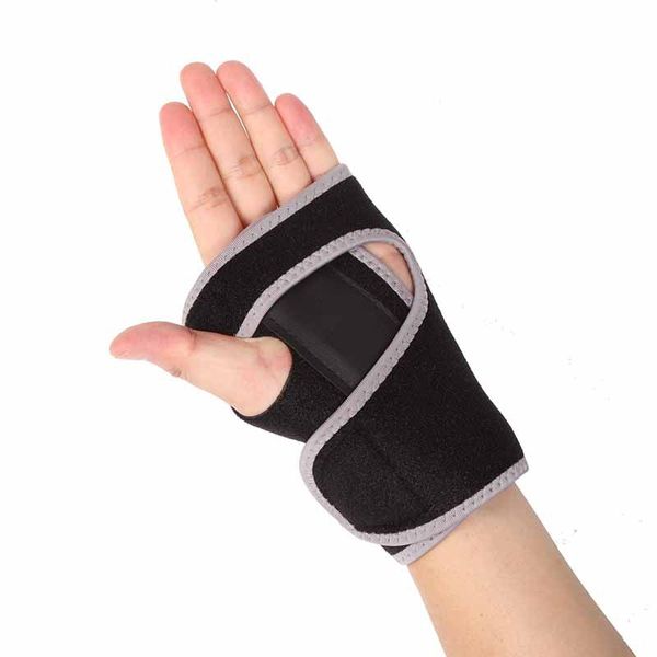 

sports bandage orthopedic hand brace wrist support finger splint carpal tunnel syndrome protector, Black;red