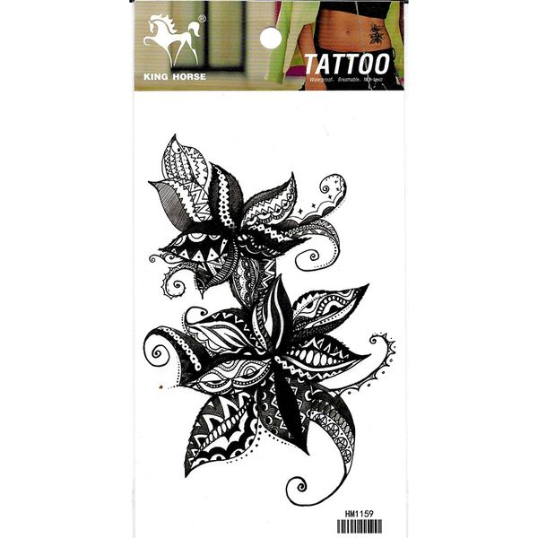 Acheter Fille Et Garçons 2019 Mode Nouvelle Lune Fleur Cinq étoiles Serpent Imperméable Bras Temporaire Jambe Tatouage Autocollant Art Corporel