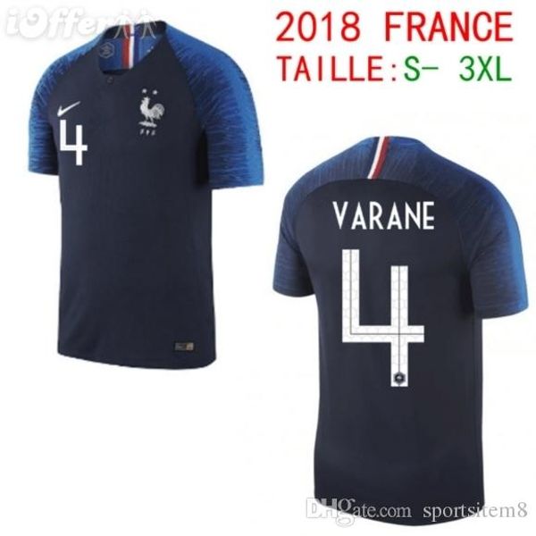 

New 2018 france world cup men women 2 tar griezmann mbappe pogba dembele football hirt two tar home away giroud maillot de foot