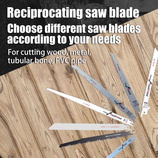 

reciprocating saw blade saber saw metal woodworking bone frozen meat plastic thick and thin tooth cutting blade power tools