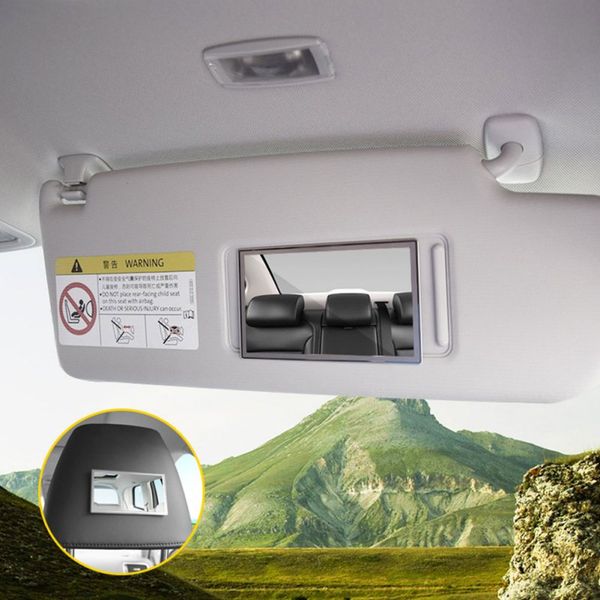 

car interior mirror adhesive back stainless steel visor decorative makeup cosmetic mirrors