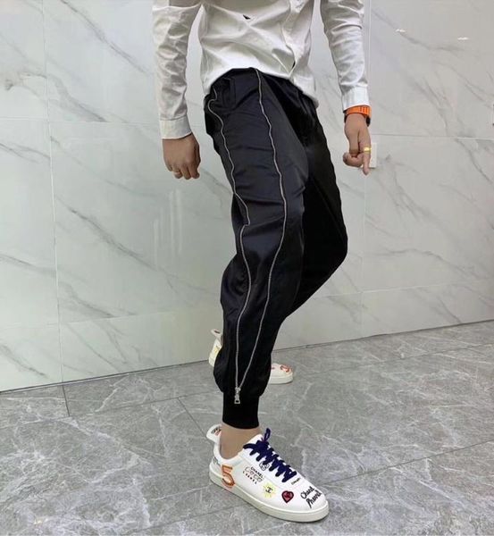 

ww0475 fashion men's pants 2020 runway european design party style men's clothing, Black