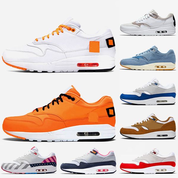 

women mens cushions just x maxes 1 atmos running shoes anniversary red orange white royal blue animal pack bred parra air trainers sneakers, White;red