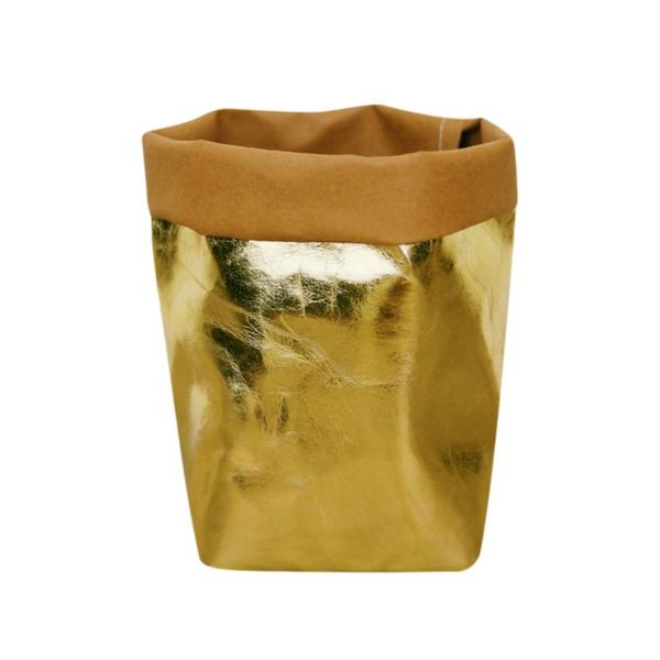 

washable kraft paper bag plant flowers pots multifunction home reuse practical storage bag