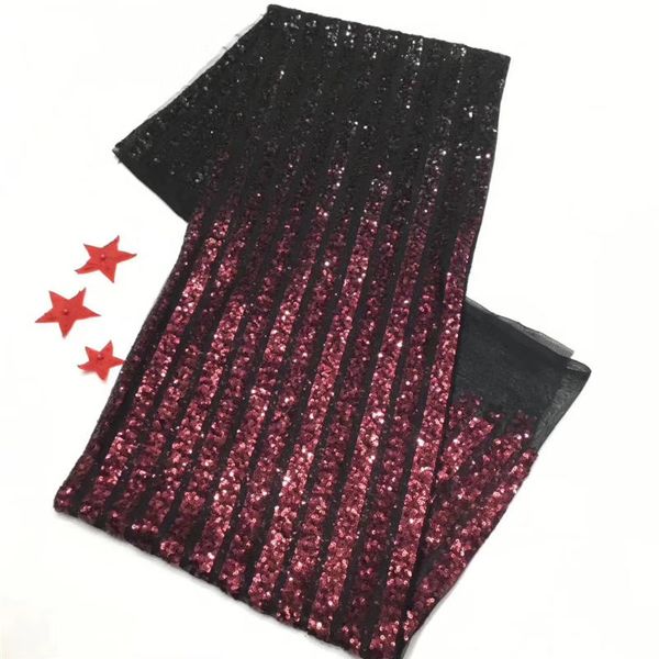 

new french nigerian sequins net lace, 2020 african tulle mesh sequence lace fabric for party dress 5 yards/lot, Black;white