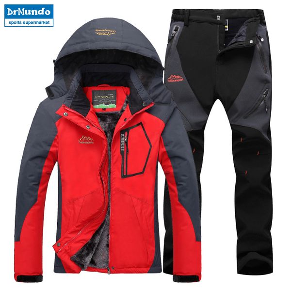 

outdoor hiking jacket suits waterproof women plus size thermal fishing jacket suits mountaineer camping ski brand, Blue;black